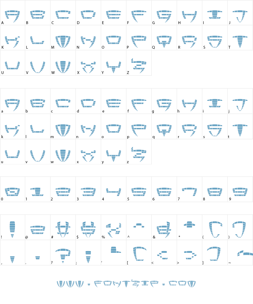 Black Audio Font Character